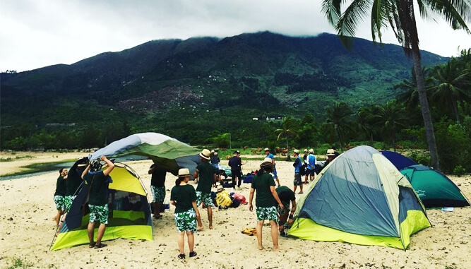 Trải nghiệm cắm trại tại Làng Vân tại Đà Nẵng