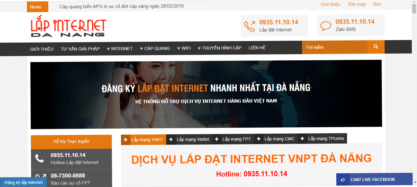 lắp đặt internet tại Đà Nẵng