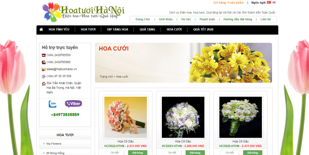 Dịch vụ hoa tươi tại Hà Nội