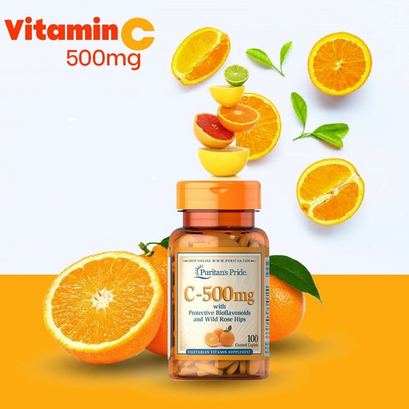 Viên Uống Bổ Sung Vitamin C 500mg – Puritan’s Pride C 500mg