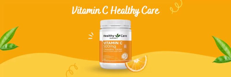 Viên Uống Healthy Care Vitamin C 500mg Chewable Úc