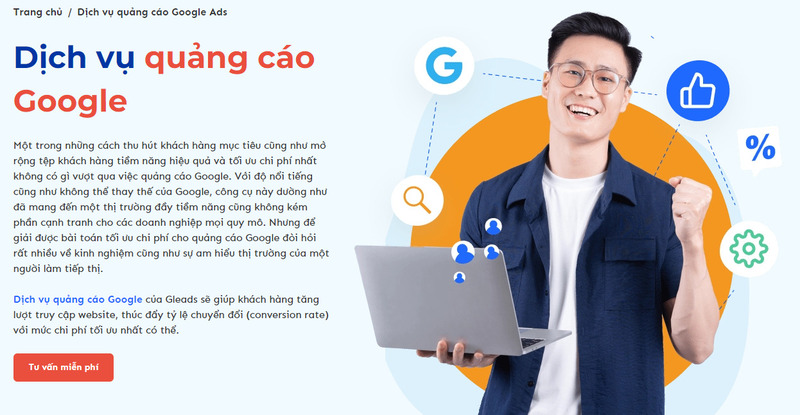 quảng cáo Google Adwords từ Gleads